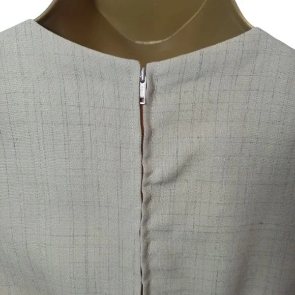 Size 18 Linen Look Below Knee Short Sleeve Sheath Dress - Picture 6 of 6